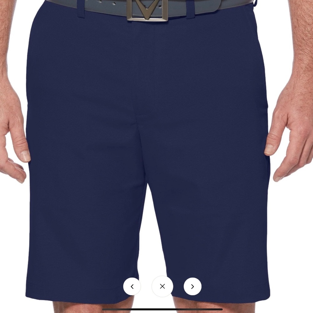 Callaway Golf Stretch Performance Golf Shorts, Sz 38 -Navy